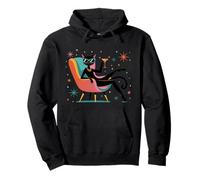 Midcentury Modern Mid Century Cat Retro Atomic Age Aesthetic Pullover Hoodie