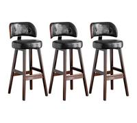 MidCentury Modern PU Leather Bar Stools Upholstered Counter Height Chairs with Back for Kitchen Island Stylish Dining Seating Ergonomic Design Easy to Clean