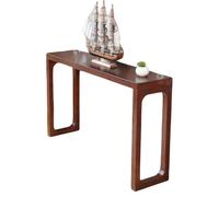 MidCentury Modern Solid Wood Console Table for Entryway Narrow Accent Table Thin Sofa Side Table Easy Assembly Stylish Walnut Finish (80cm)