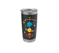 Midcentury Orbiting Planets Atomic Age Retro Space Science Stainless Steel Insulated Tumbler