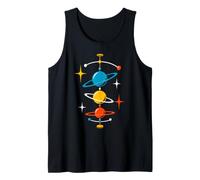 Midcentury Orbiting Planets Atomic Age Retro Space Science Tank Top