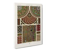 Middle Age Pattern By Albert Racinet Canvas Print | Gallery Wrapped 30mm Frame Wall Art | 20x14 inches | Ready to Hang | Retro Abstract Picture | Living Room Bedroom Lounge Office