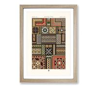 Middle-Age Patterns by Albert Racinet Framed Print | A2 Oak Framed Wall Art | Ready to Hang | Modern Nature Picture | Living Room Bedroom Lounge Office