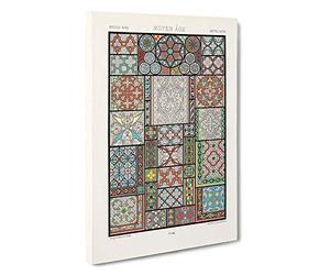 Middle-Age Patterns & Designs by Albert Racinet Canvas Print for Living Room Bedroom Home Office Décor, Wall Art Picture Ready to Hang, 30 x 20 Inch (76 x 50 cm)