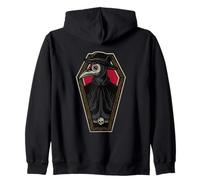 Middle Age Plague Doctor Mask Coffin Medieval Medicine Zip Hoodie