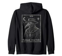 Middle Age Plague Doctor Mask Tarot Card Medieval Medicine Zip Hoodie