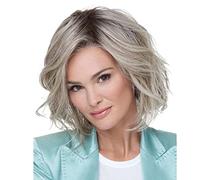 Middle-Aged and Elderly Ladies Heat-Resistant Synthetic Fashion Breathable Pixie Cut Short Curly Wigs Fluffy Short Wigs Suitable for Daily Gatherings (Photo Color 14in)