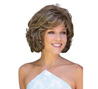Middle-Aged Ladies Mixed Color Pixie Cut Short Curly Wigs Heat-Resistant Synthetic Breathable Comfortable Short Wigs Suitable for Daily Gatherings Photo Color,10in (Photo Color 10in)