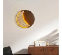 Middle Ancient Style Corridor Entrance Hall Master Bedroom Creative Moon Shaped Wall Lamp Staircase Living Room (Brown,Warm Light)