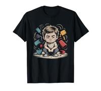Middle Child Birth Order Badge Eldest Youngest Illustrated T-Shirt