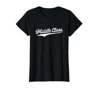 Middle Class - Retro University Aesthetic Sports Value Graphic T-Shirt, Women, Black, M
