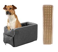 Middle Console Dog Seat | Puppy Car Seat Bed,Portable Car Pet Booster Seat, Non-slip Center Console Dog Bed With Cooler Mat For Safe Ride