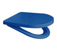 Middle D Shape Toilet Seat Soft Close Quick Release Top or Bottom Fix 360 x 449 (Blue)