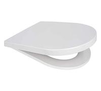 Middle D Shape Toilet Seat Soft Close Quick Release Top or Bottom Fix 360 x 449 (White)