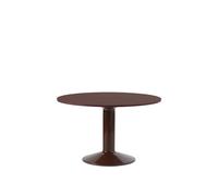 Middle Dining Table Ø120 Linoleum/Dark Red