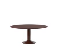 Middle Dining Table Ø160 Linoleum/Dark Red