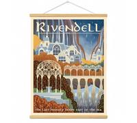 Middle Earth Landscape Wall Art Prints Canvas PaintingFantasy Posters, Wall Pictures, For Travel Gift, Canvas Art with Frames, For Office Home Decor Bedroom Living Room Wall Decor. (1, K Frames, L)