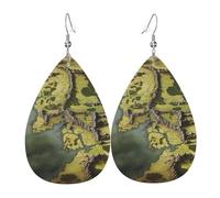 Middle Earth Map Dangle Earrings Fashionable Leather Earrings Luxurious Drop Earring For Party Married Decoration