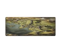 Middle Earth Map Desk Mat Large Extended Gaming Mouse Pad with Stitched Edges Waterproof Non-Slip Desk Mat, Big Keyboard Mouse Pad for Office Home