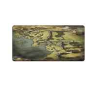 Middle Earth Map Desk Mat Large Extended Gaming Mouse Pad with Stitched Edges Waterproof Non-Slip Desk Mat, Big Keyboard Mouse Pad for Office Home