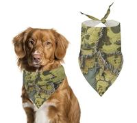 Middle Earth Map Dog Bandanas for Feeding Grooming, Triangle Pet Bibs Washable Pets Scarf for Cats & Dogs