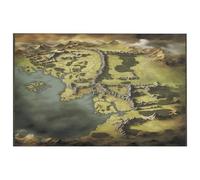 Middle Earth Map Door Mat Non-Slip Backing Waterproof Natural Rubber Doormat Ultra-Thin Crystal Velvet Rug Easy Clean Low Profile Mat for Home Kitchen Entryway 15.7x23.6In