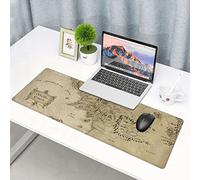 Middle Earth Map Extended Large XXL Gaming Mouse Pad Mat ( 31.5 x 11.8 in ), Mousepad Keyboard with Non-Slip Rubber Base Waterproof Stitched Edges for Work Game Office Home
