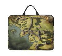 Middle Earth Map Laptop Case 14 Inch Laptop Sleeve Computer Carrying Bag Shockproof Protective Notebook Case Portable Laptop Bag Waterproof Briefcase Bag for Men Women