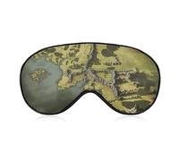 Middle Earth Map Sleep Mask for Women Men, Soft Eye Mask with Adjustable Strap for Sleeping, Light Blocking Travel Blindfold for Nap Comfortable Eye Cover for Home Office