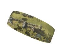 Middle Earth Map Sports Sweatband 15" Polyester Hairband Absorbent Quick-Dry Headband for Running, Yoga
