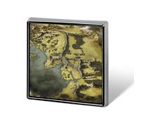 Middle Earth Map Suit Lapel Pin Fashion Lapel Pins for Men Women for Backpacks Funny Hat Brooch Pin Personalized Bag Lapels Badge Metal Novelty Buttons & Pins (Square)
