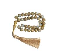 Middle East 10mm Beaded Bracelet Tassel Pendant 33 Prayer Beads Islamic Muslim Tasby Muhammad Rosary Tasbih Tasbeeh Unisex Gifts Gray Brown
