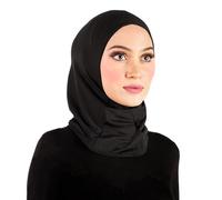 Middle Eastern Mall Sports Hijab Women's Pro Workout Athletic Headscarf Performance Moisture-wicking Light Modest Activewear, Black, Medium