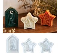 Middle Eastern Star Moons Silicone for Making, A | Relief Making, Sturdy Flexible Silicone for Projects and Creative Projects, Easy to Use