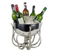 Middle-England 33cm Ice Bucket Octopus Base and Stainless Steel Ice Cooler Bowl Octopus - Nickel Plated Recycled Aluminium, Holds 3/6 Wine or Champagne Bottles.