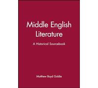 Middle English Literature: A Historical Sourcebook