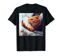 Middle Finger Angry Driving Cat T-Shirt