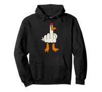 Middle Finger Angry Rude Seagull Duck Red Cap Pullover Hoodie
