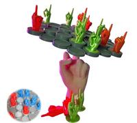 Middle Finger Balance Game, Balance Board Game for 18 Piece Set, Balancing Game for Middle Finger, Two Player Balance Game Interactive (B)