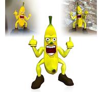 Middle Finger Banana, Funny Little Banana Resin Figurine Ornament Decor, Unique Crazy Middle Finger Banana Man Statue Decoration, Creative Middle Finger Sculpture Decoration for Home Office Desktop