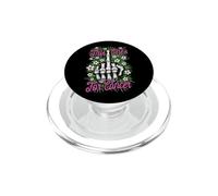 Middle Finger Cancer Survivor Support Squad Pink Floral PopSockets PopGrip for MagSafe