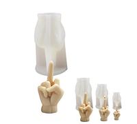 Middle Finger Candle Molds, 3D Hand Shaped Silicone Resin Mould for Scented Candle/Soap/Wax/Cake Mold,S
