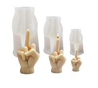 Middle Finger Candle Molds, 3D Hand Shaped Silicone Resin Mould for Scented Candle/Soap/Wax/Cake Mold,All