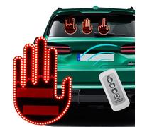 Middle Finger Car Light with Remote Finger Flicker Hand 3-Gesture Road Rage LED Sign Flip Off Finger Funny Gifts Cool Gadgets for Car Window