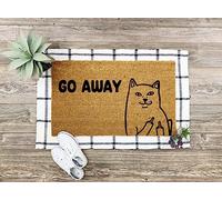 Middle Finger Cat Doormat,Funny Doormat,Rude Doormat,Angry Cat Doormat,Gag Gift,Unique Gift,Cat Doormat 36X24 Inch