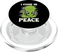 Middle Finger Come In Peace ET Ufo External Life Alien Gift PopSockets PopGrip for MagSafe