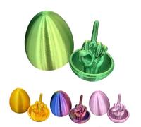 Middle Finger Easter Egg, Funny 3D Printed Middle Finger in Egg, Hilarious Middle Finger Surprise Gift Easter Gift for Adults, Best Easter Gift, Funny Gag Gift Idea (Green)