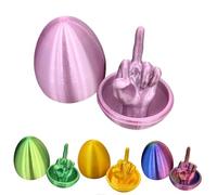 Middle Finger Easter Egg, Funny 3D Printed Middle Finger in Egg, Hilarious Middle Finger Surprise Gift Easter Gift for Adults, Best Easter Gift, Funny Gag Gift Idea (Pink)