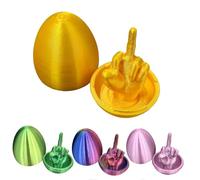 Middle Finger Easter Egg, Funny 3D Printed Middle Finger in Egg, Hilarious Middle Finger Surprise Gift Easter Gift for Adults, Best Easter Gift, Funny Gag Gift Idea (Yellow)