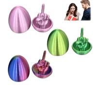 Middle Finger Easter Egg Surprise - 3D Printed Rude Gag Gift & Basket Stuffer for Adults, Flip Off Your Love Ones, Best Easter Gift, Funny Gag Gift Idea(3PCS)